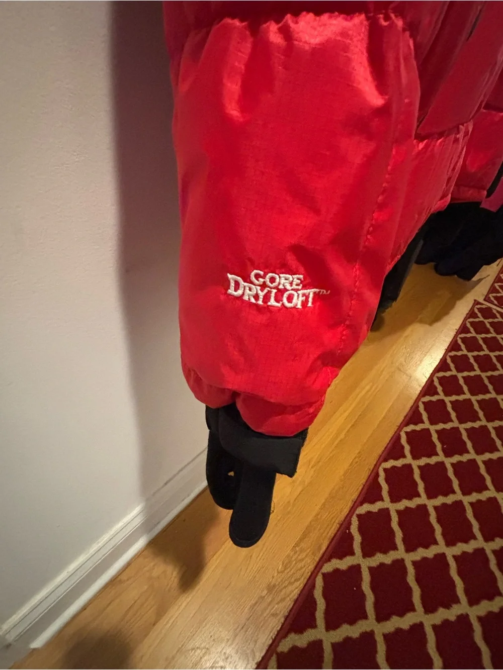 The North Face Red and Black Puffer Jacket. Mint 1996 Gore Dryloft, with hood